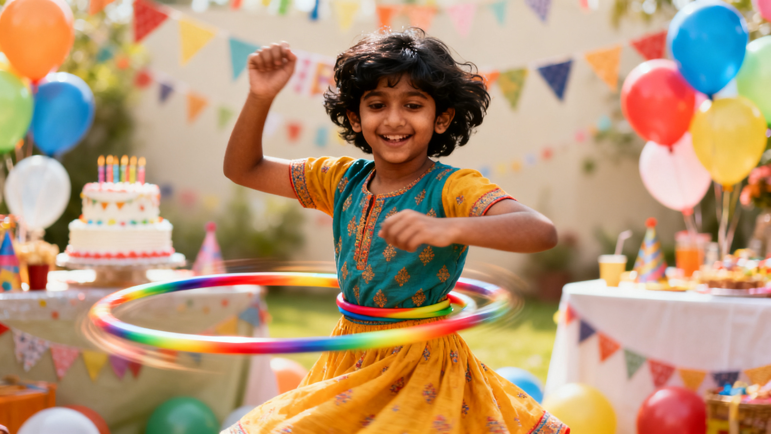 Birthday Hula Hoop Performance for Kids