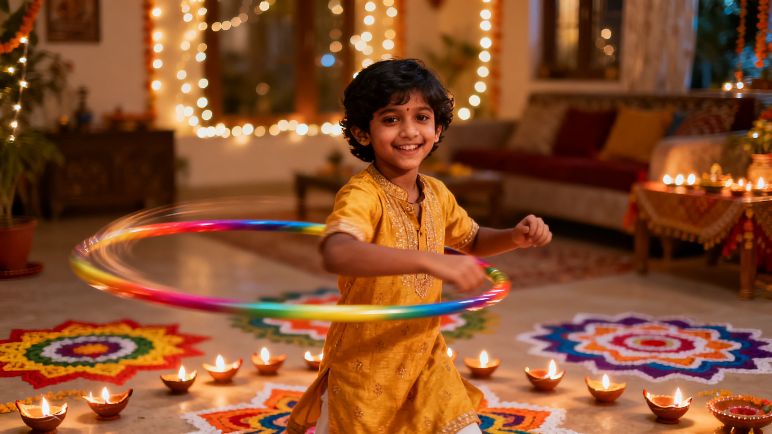 Diwali Hula Hoop Performance for Kids