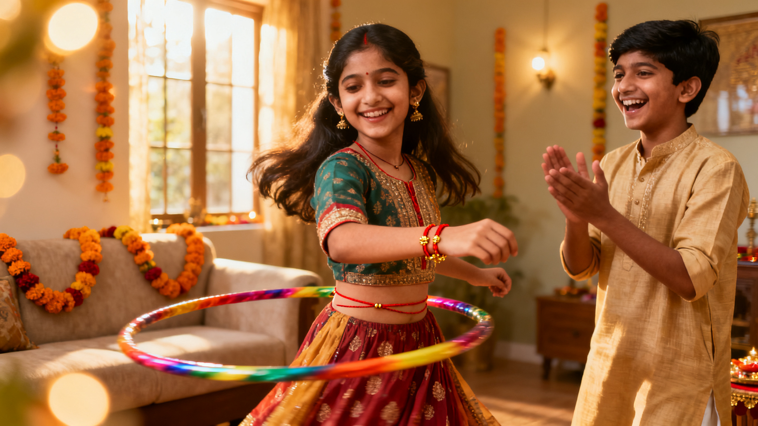 Raksha Bandhan Hula Hoop Routine for Kids