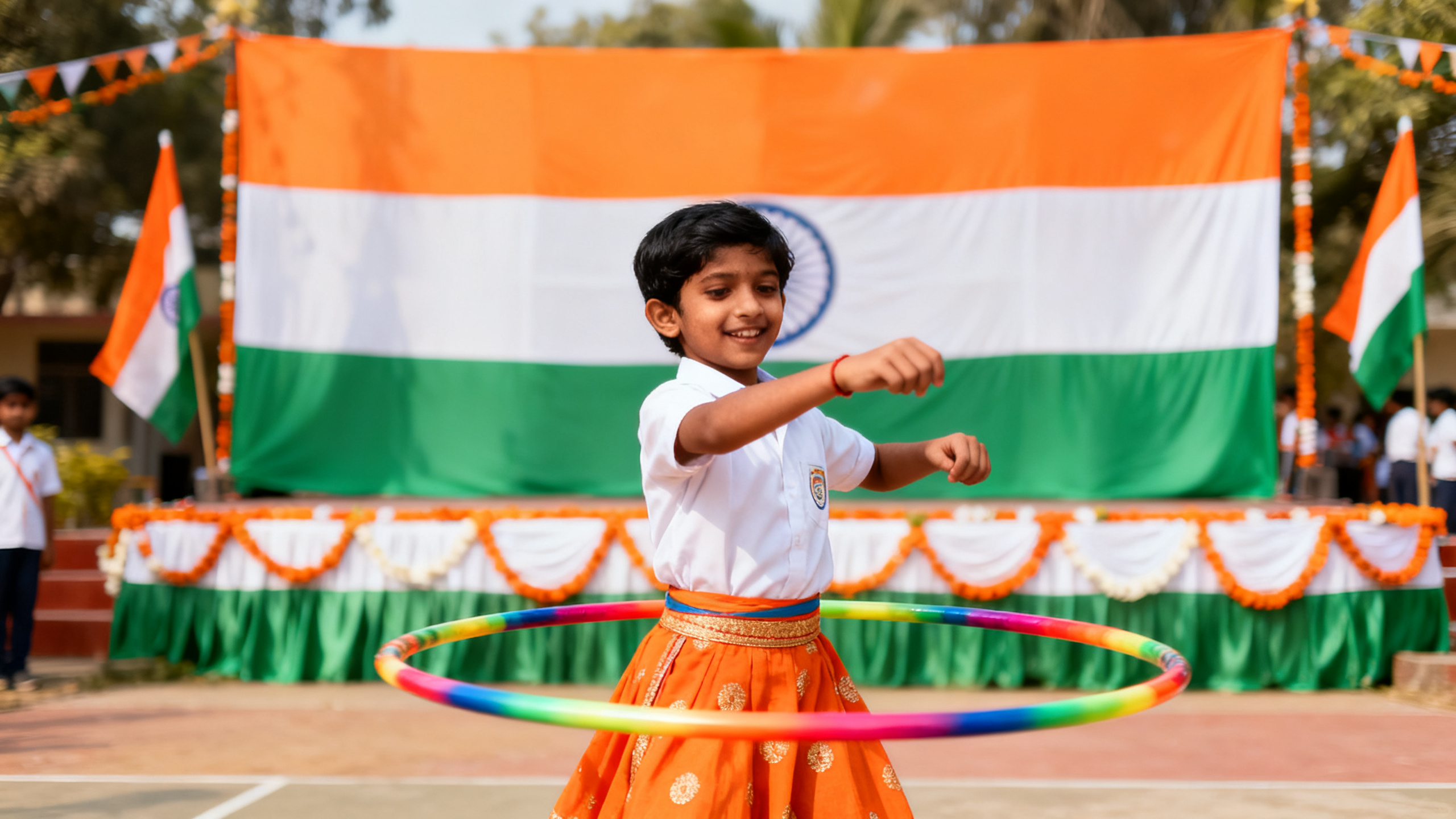 Republic Day Hula Hoop Performance for Kids